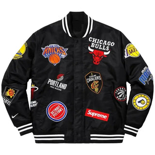Supreme X Nike x NBA Teams Warm Up Varsity Jacket