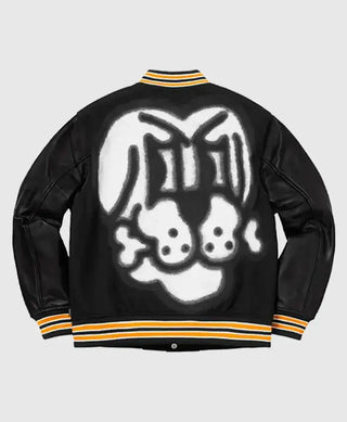 Supreme x Bone Letterman Black Varsity Jacket
