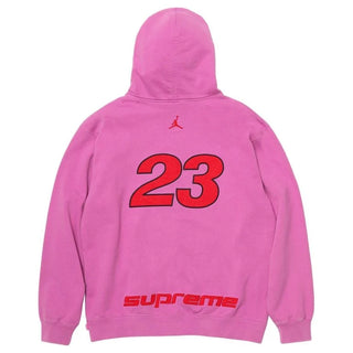 Supreme x Jordan Hooded Pink Zip Sweatshirt