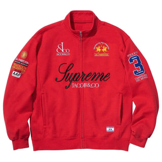 Supreme x La Martina Zipper Red Sweatshirt For Men & Women