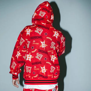 Supreme x Mitchell & Ness Houston Astros Hooded Red Jacket