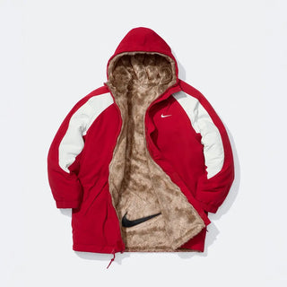 Supreme x Nike Faux Fur red parka Hooded Jacket