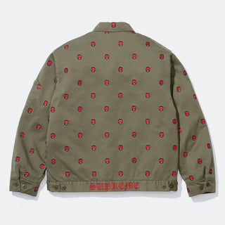 Supreme x Spitfire Olive Green Work Zip Jacket