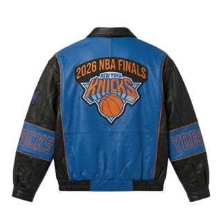 Sydney Sweeney 2026 Knicks Finals Zip Blue & Black Jacket