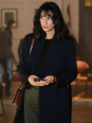 Necar Zadegan CIA Blue Wool Coat