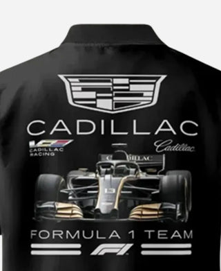 Team F1 Bomber Black Cadillac Jacket