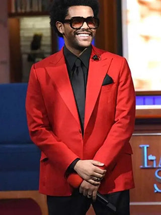 the weeknd red blazer