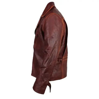 The First Avengers Captain America Distressed Leather Jacket For Men & Women