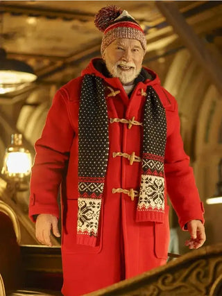 The Man with the Bag Arnold 2026 Schwarzenegger Red Santa Coat 