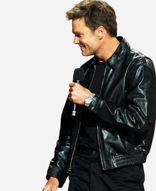 The Roast of Kevin Tom Hart  Brady Black Leather Jacket