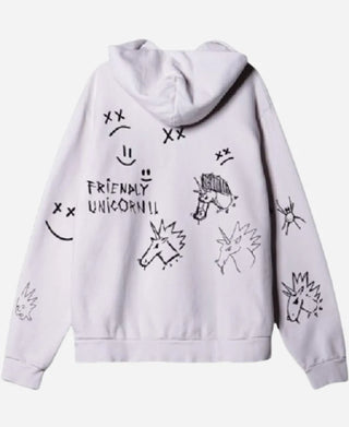 The Voice S27 Team Adam White Printed Hoodie