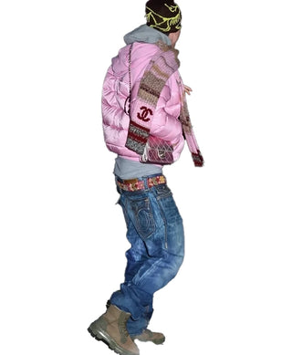 Timothee Chalamet Puffer Pink Jacket