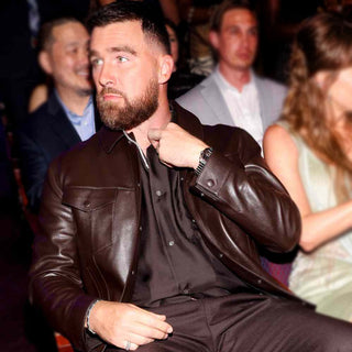 Travis Kelce iHeartRadio Music Award 2026 Leather Jacket