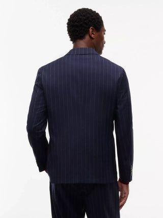 Travis Kelce Tommy Hilfiger New York Label Pinstriped Navy Blazer