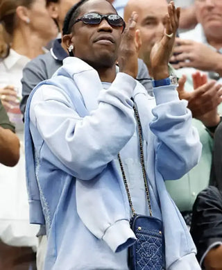 Travis Scott US Open Hooded White Jacket
