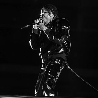 Travis scott ye chicago concert leather jacket