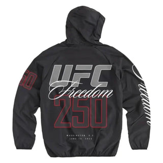 UFC Freedom 250 Black Full-Zip Windbreaker Black Jacket
