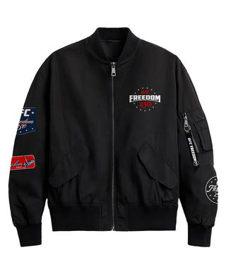 UFC Freedom 250 Full-Zip Black Bomber Jacket