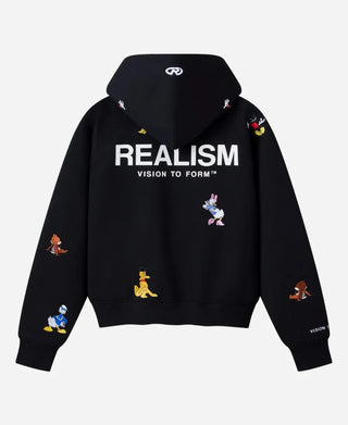 Realism x Disney Back To Front Black Zip Hoodie