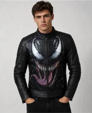 Venom Biker Halloween Leather Jacket