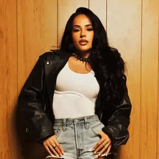 Willy Chavarria x Becky G UGG  Black Biker Leather Jacket