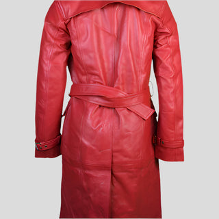 red trench coat