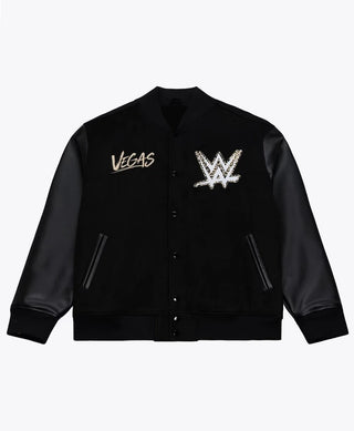 WrestleMania 42 Mitchell & Ness Black Varsity Jacket