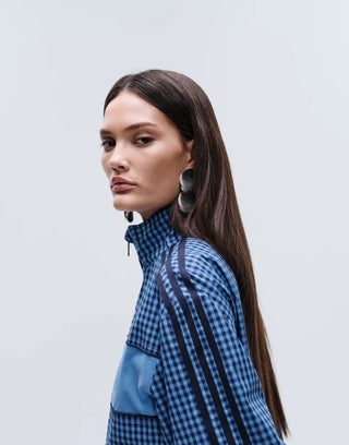 adidas x ASOS blue gingham Blue  jacket 