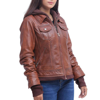  Leather Jacket With Hood