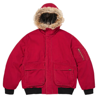 Supreme SS26 Reversible Faux Fur Hooded Work Red Jacket