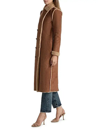 Bailee Madison Shearling Leather  Coat 