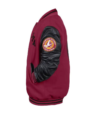 Starfleet Academy Maroon & Black Varsity Jacket