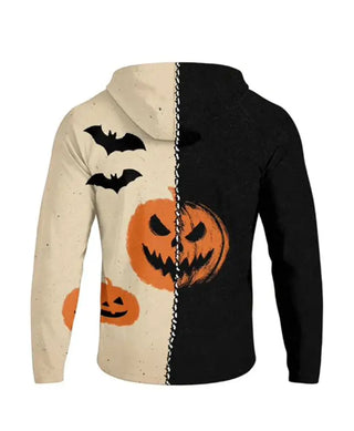 Halloween Men’s Sun Print Hooded Jacket For Men & Women
