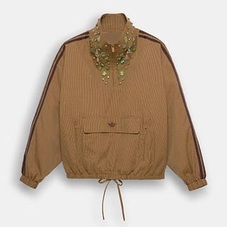 Adidas x ASOS Embellishment Brown Track Jacket