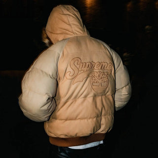 Supreme x Timberland Suede Puffer Jacket