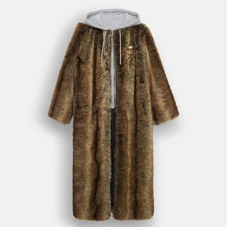 Adidas x ASOS Faux Fur Brown Coat