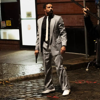 Michael B. Jordan Miami Vice Gray Suit