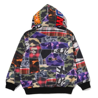 BAPE CRAZY PATCH SHARK FULL ZIP HOODIE