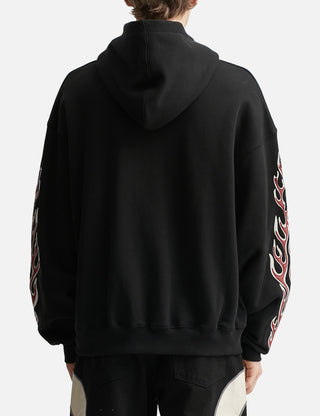 THUG CLUB Leather Flame Hoodie