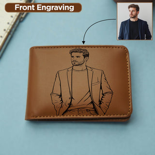Personalized Photo Men's Leather Wallet