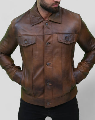 lambskin trucker jacket​