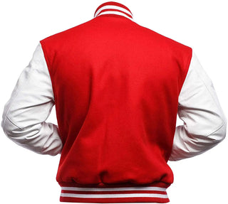 Red And White Varsity Jacket mens