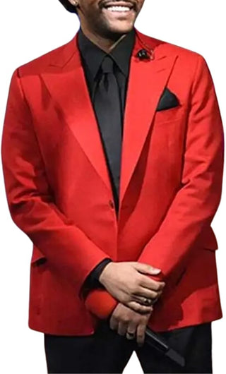 Canadian Singer The Blinding Lights Red Blazer