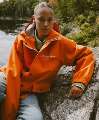 shop Stussy  Denim Tears Orange Jacket