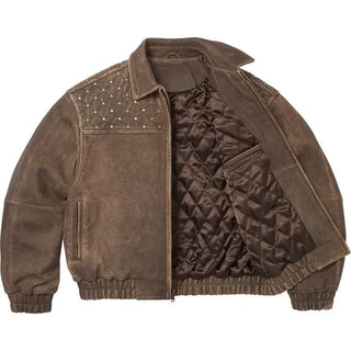 Swarovski x Supreme Studded Quilted Leather Jacket